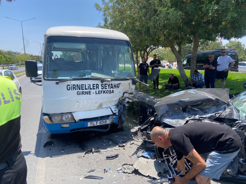 Lefkoşa’da trafik kazası