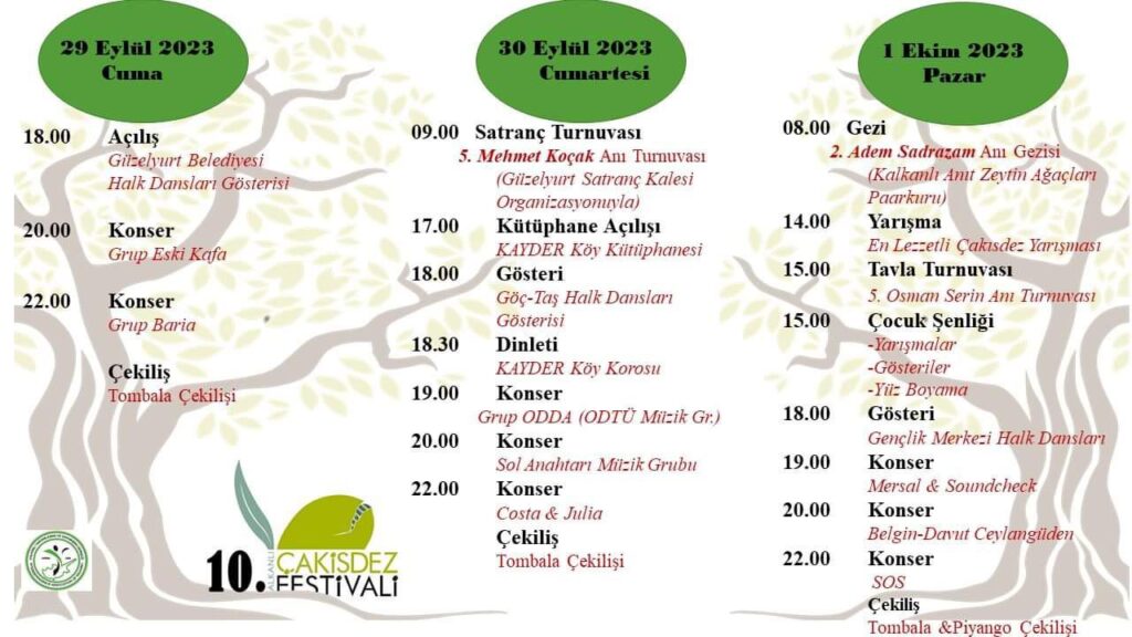 Kalkanlı Çakisdez Festivali 29 Eylül-1 Ekim arasında yapılıyor