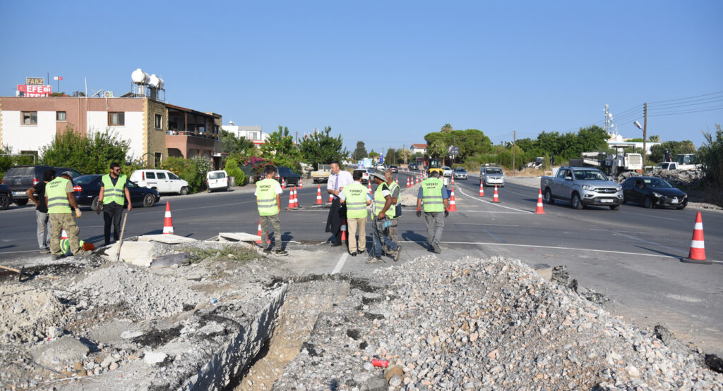 Girne-Alsancak anayolu üçüncü etap yol çalışmaları başladı