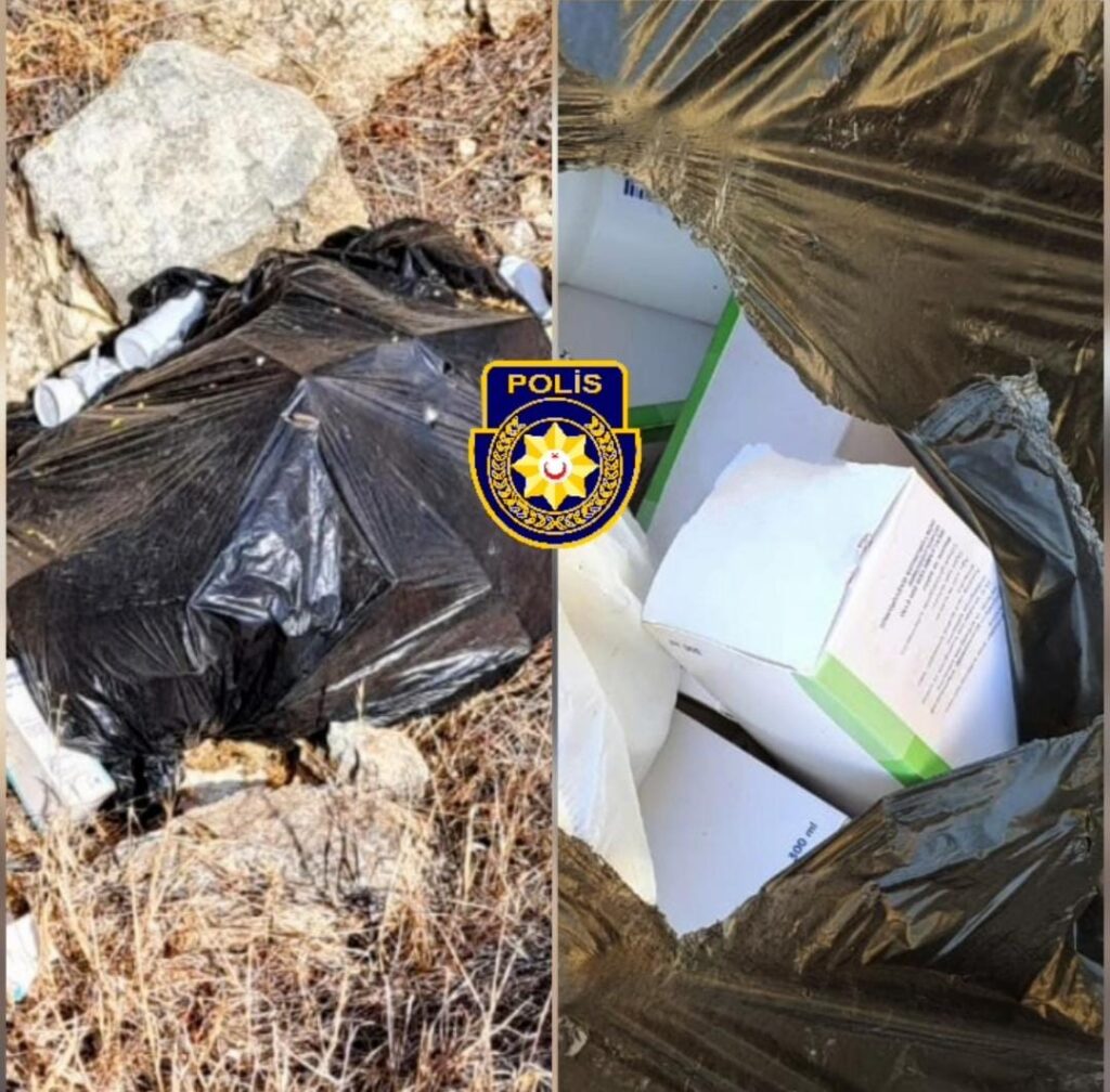 Lefke’de 2 çöp poşeti kupürü kesilmiş ilaç bulundu