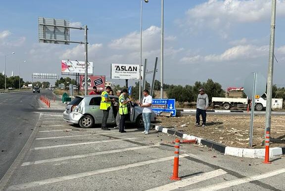 Dörtyol kavşağında kaza!