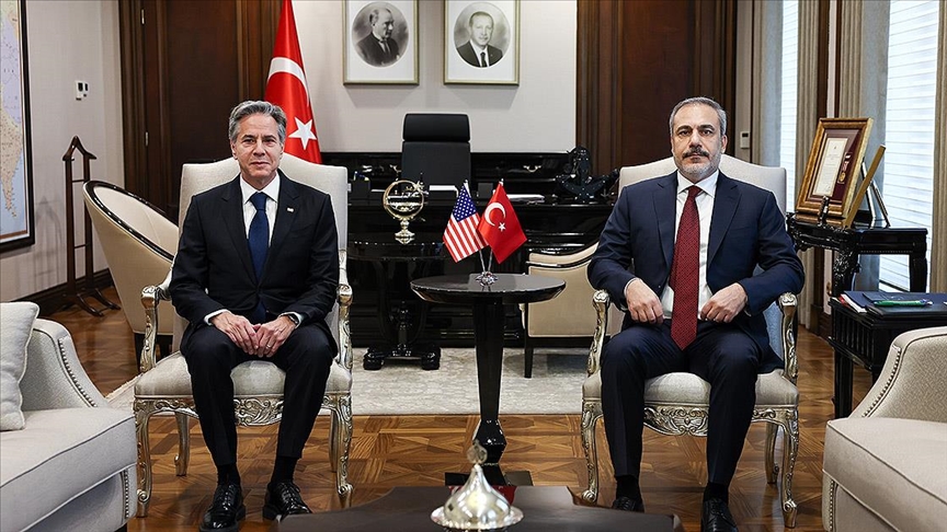 TC Dışişleri Bakanı Fidan, ABD Dışişleri Bakanı Blinken ile bir araya geldi