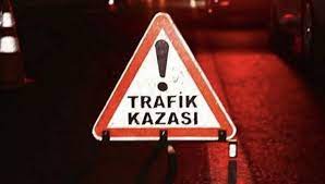 Ortaköy’de araç kaza sonrası yandı!