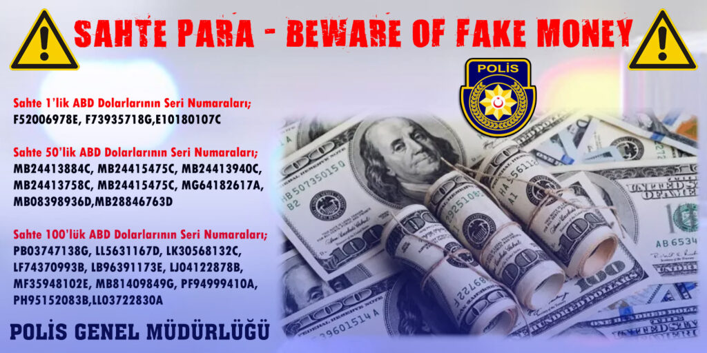 Polis tedavüle sürülen sahte paraların seri numaralarını paylaştı!