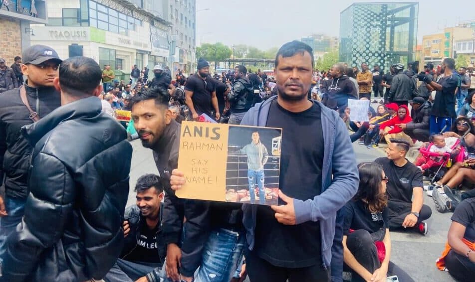 Güney Kıbrıs’ta yaşayan Afrikalılardan barışçıl protesto eylemi