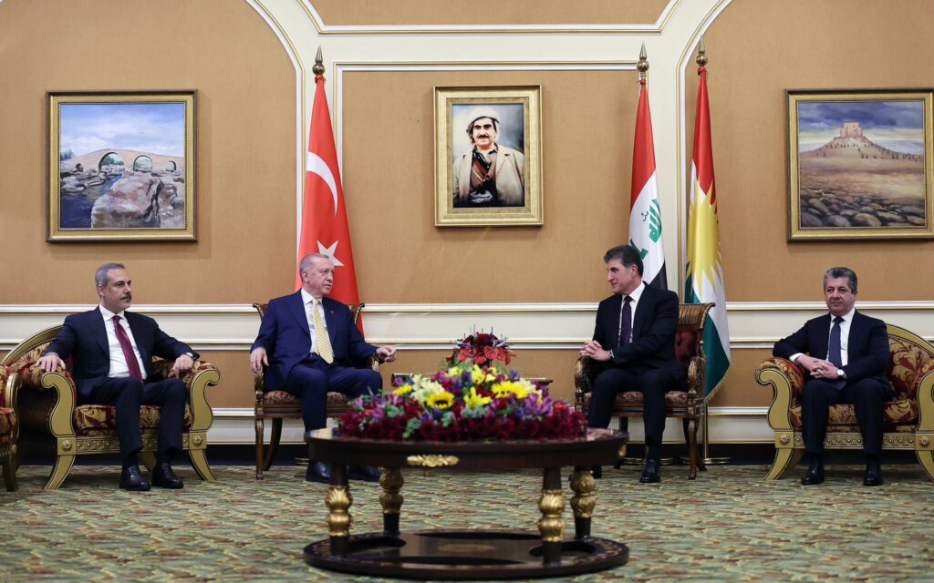 Erdoğan, Neçirvan Barzani ve Mesrur Barzani ile görüştü