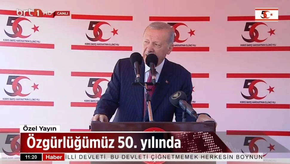Erdoğan: Kıbrıs’ta federal çözümün mümkün olmadığına inanıyoruz