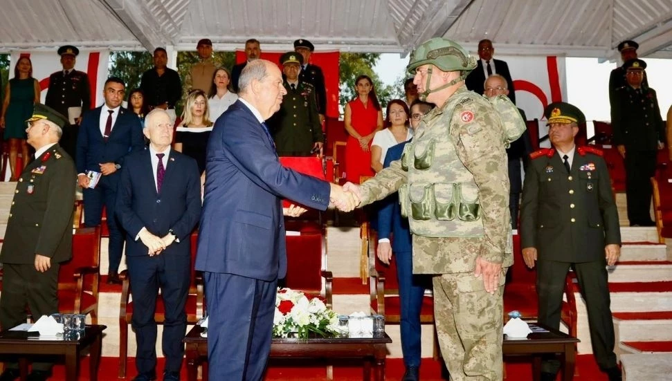 Cumhurbaşkanı Ersin Tatar, 4. Piyade Alay Komutanlığı devir teslim törenine katıldı