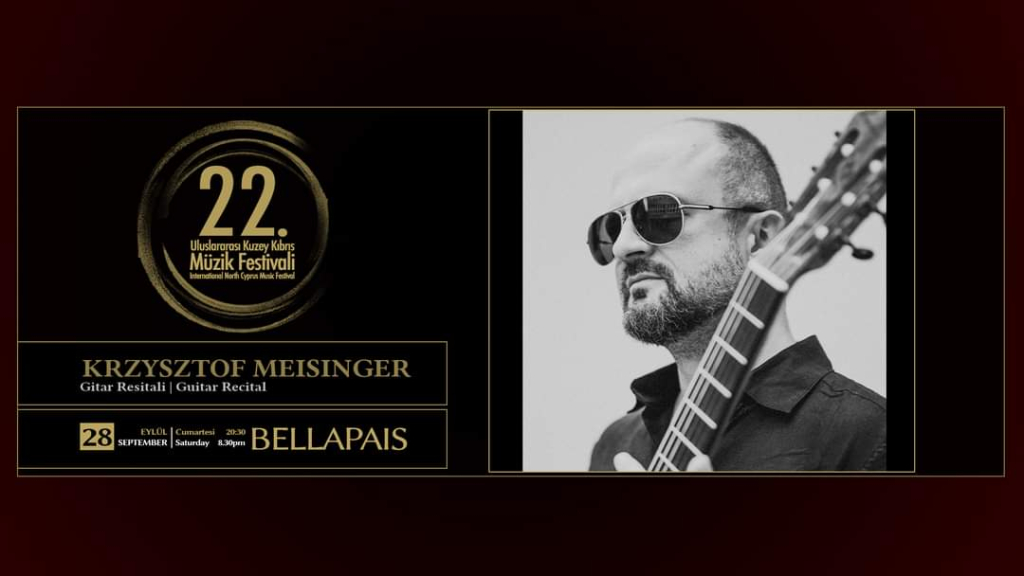 Krzysztof Meisinger Gitar Resitali cumartesi akşamı Bellapais Manastırı’nda