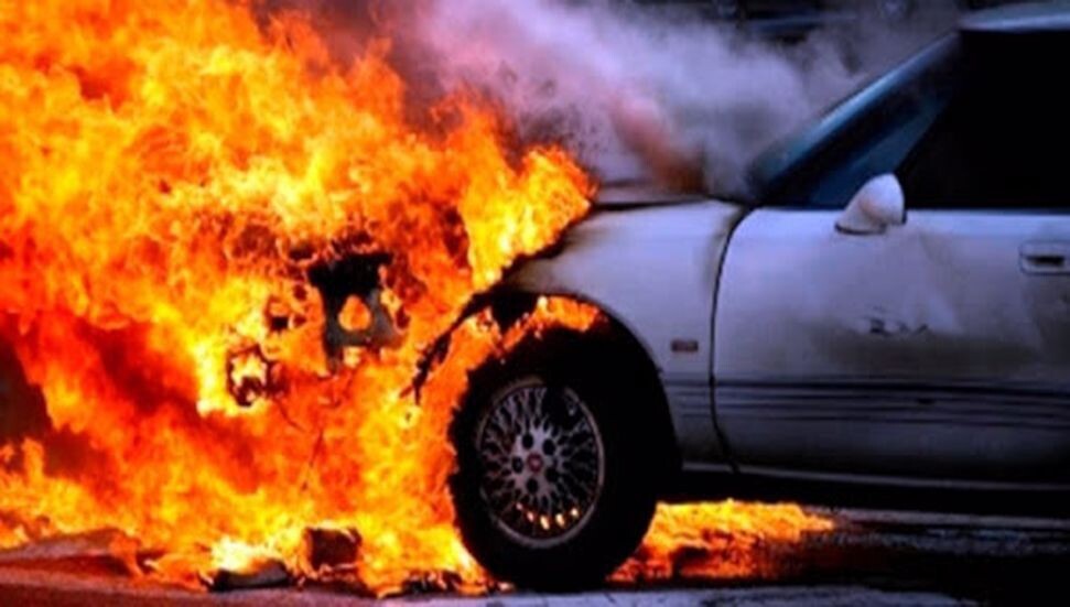 Boğazköy’de Araç Yangını