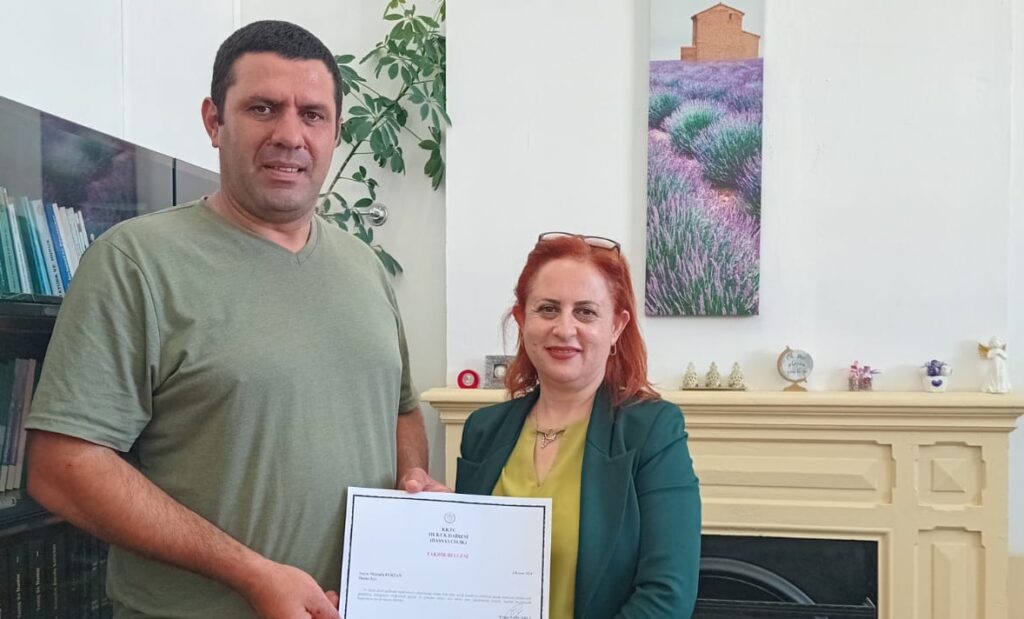 Cinayet sanığını kıskıvrak yakalayan Mustafa Ferzan’a takdir belgesi verildi