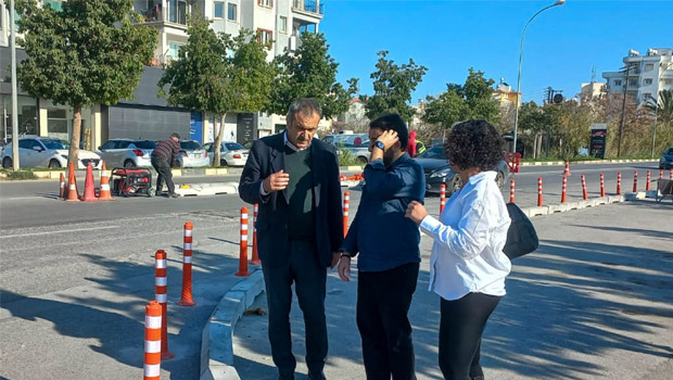 Gazimağusa Belediye Başkanı Uluçay sinyalizasyon projesi çalışmalarını inceledi