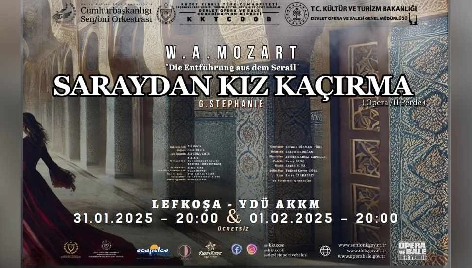“Saraydan Kız kaçırma” Lefkoşa’da sahneleniyor!