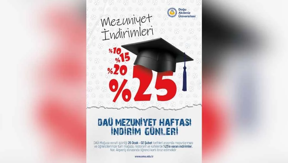 DAÜ ve Gazimağusa esnafından mezun ve ailelerine özel indirim fırsatları!