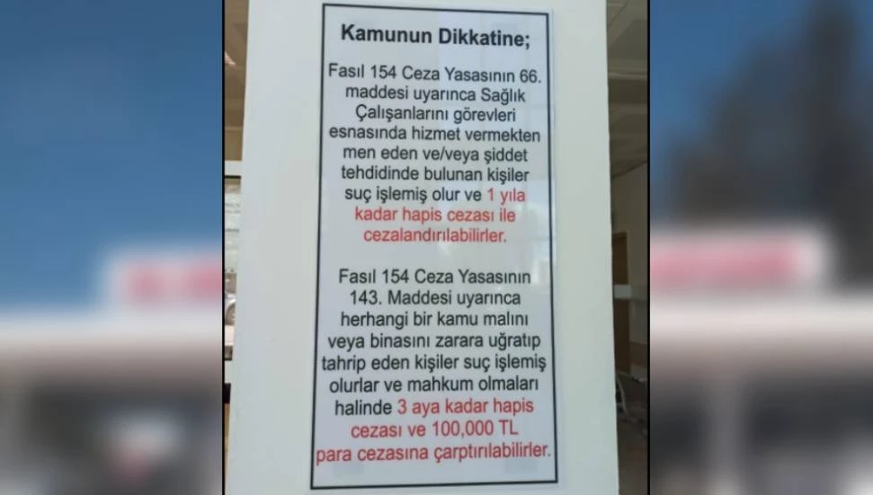 Sağlık çalışanlarına şiddetin 1 yıla kadar hapis cezası var!