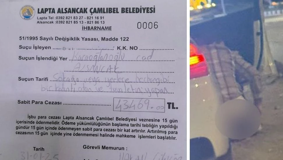 Büyük tuvaletini yol kenarına yapan vatandaşa ceza!