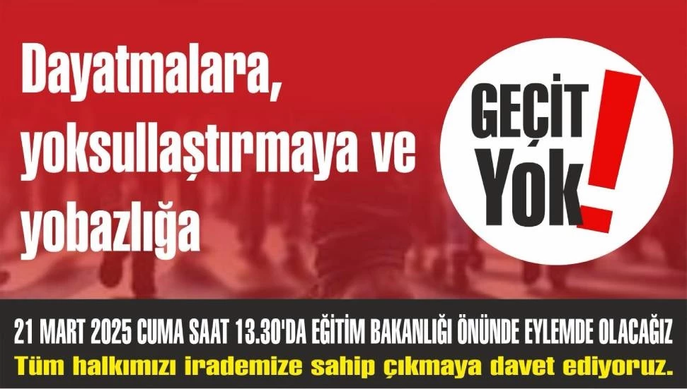 TDP, öğretmen sendikalarının eylemine destek veriyor!