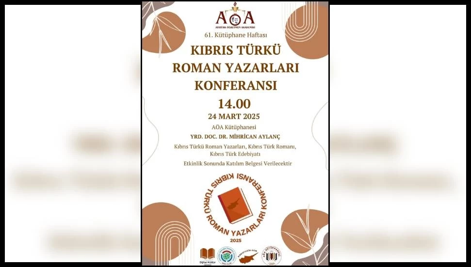 Kıbrıs Türk Roman Yazarları Konferansı düzenleniyor