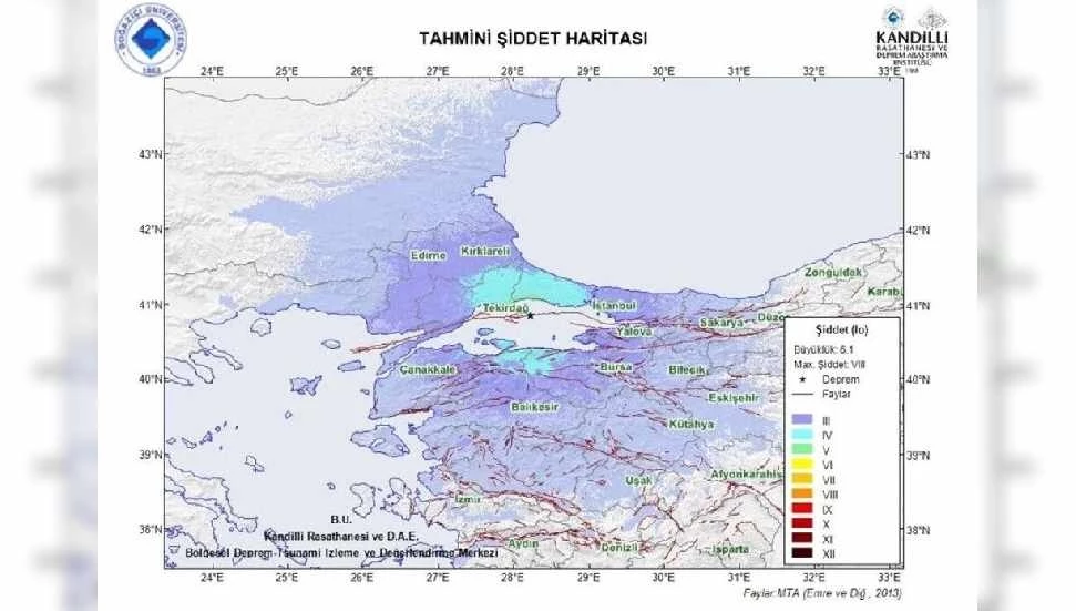Depremin şiddeti denizde 8, karada 5 ölçüldü