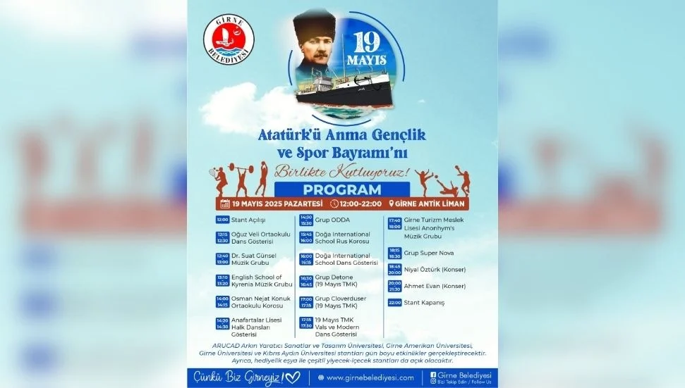 19 Mayıs’ta Girne Antik Liman’da bayram coşkusu