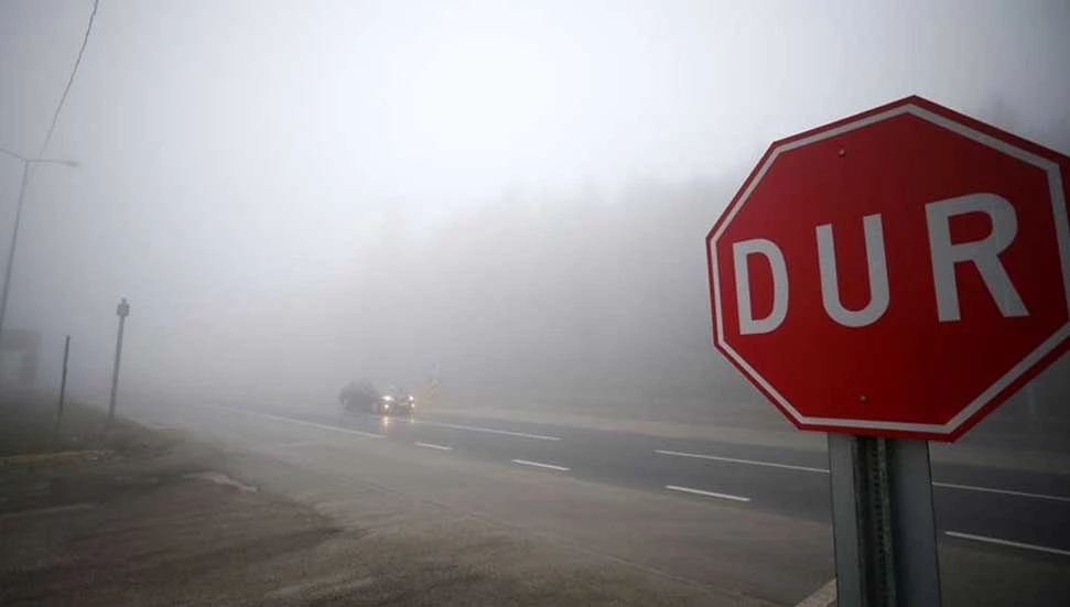 Karaağaç-Alevkayası yolunda yoğun sis!