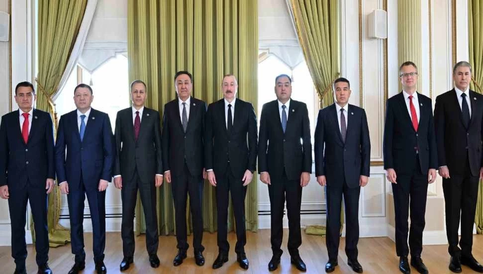 Aliyev, Türk devletlerinin içişleri bakanlarını kabul etti: Kabulde İçişleri Bakanı Dursun Oğuz da yer aldı