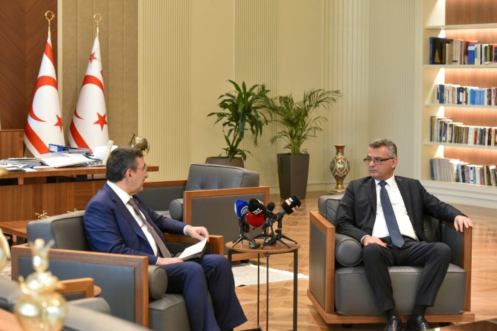 Erhürman, TC Cumhurbaşkanı Yardımcısı Yılmaz’ı kabul etti