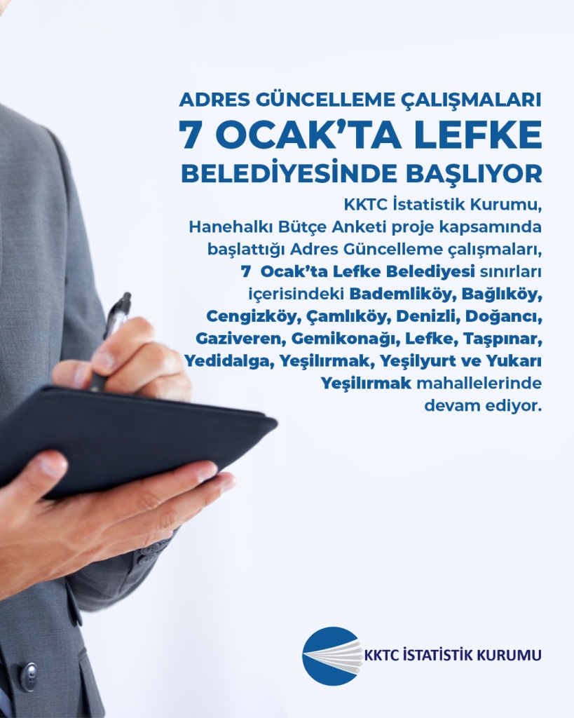 Lefke’de “Adres Güncelleme” çalışmaları başlıyor