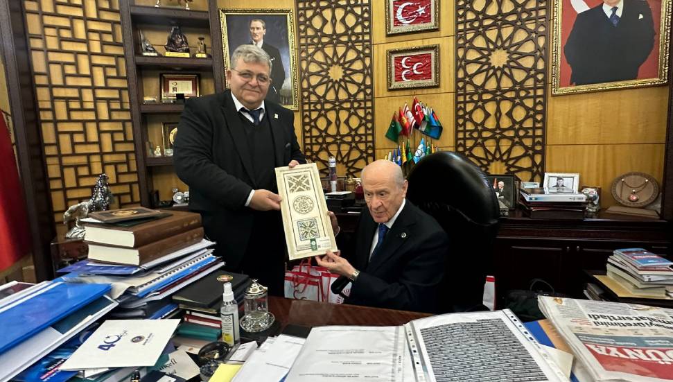 Evkaf Müdürü Tümer, Devlet Bahçeli ile görüştü