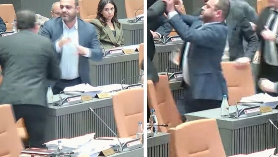 Savaşan ve Talat birbirine girdi