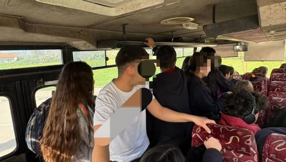 Okul otobüsünde ayakta yolcu taşınmasına 9 bin TL para cezası kesildi