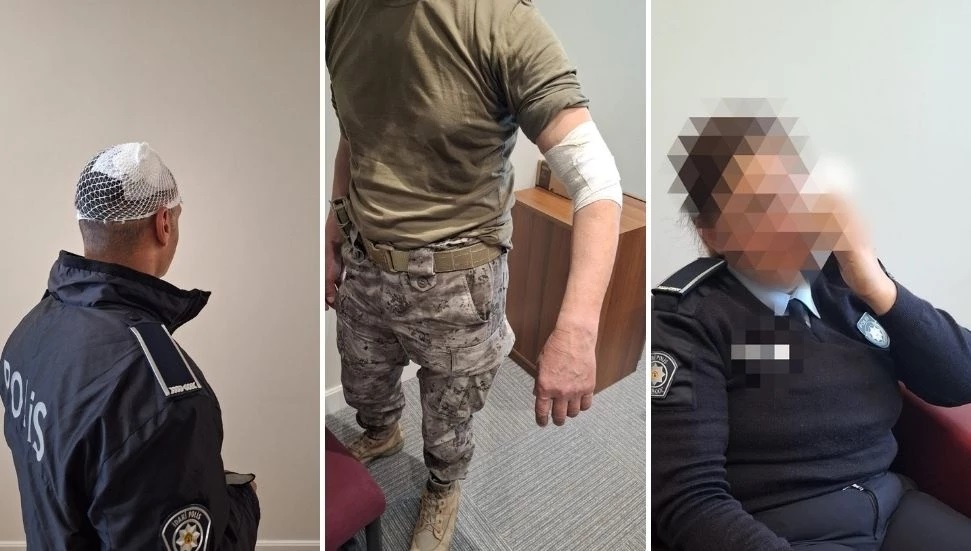 Meclis önündeki eylemde polisler yaralandı