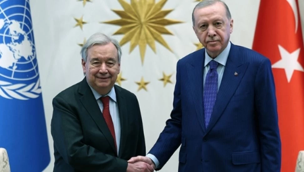Erdoğan, BM Genel Sekreteri Guterres’i Beştepe’de kabul etti