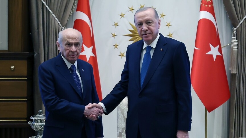 Cumhurbaşkanı Erdoğan, MHP Genel Başkanı Bahçeli’yi kabul etti