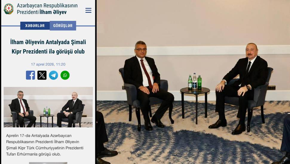 Azerbaycan Cumhurbaşkanlığı, Erhürman ile Aliyev görüşmesini paylaştı