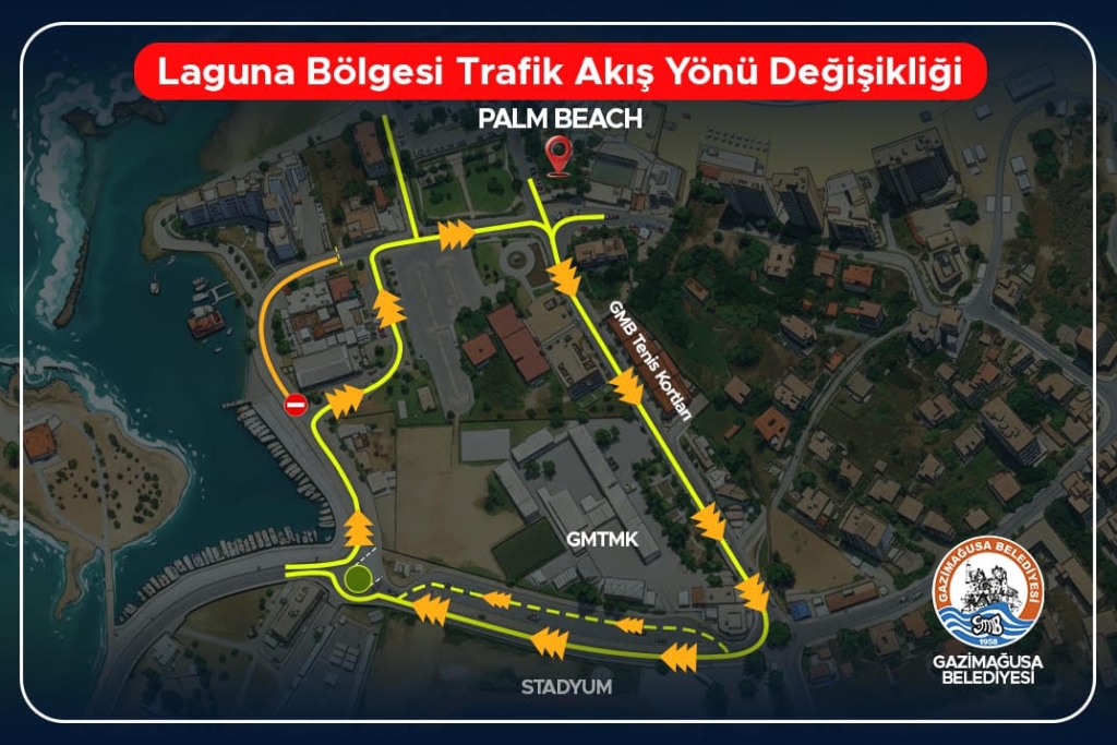 Laguna bölgesinde trafik akış yönü değiştiriliyor